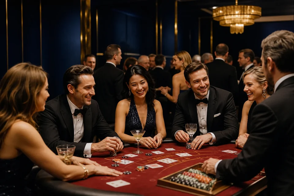 James Bond – goście w smokingach przy stole