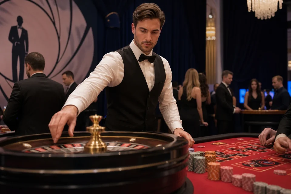 James Bond – krupier przy ruletce