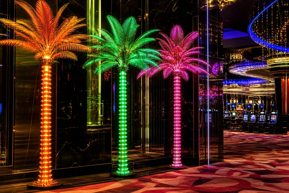 Las Vegas – kolorowe dekoracje Stripu